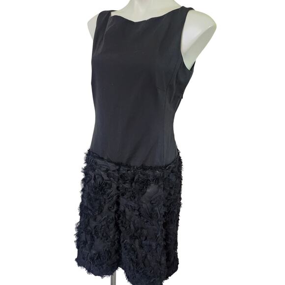 Piazza Sempione Designer wool blend cocktail dress ruffled bottom IT 46 (US 10) - Picture 1 of 9